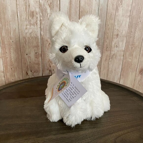 Wildlife Artists Trout Lake Camps Arctic Fox Plush Stuffed Animal Toy White 6'' - Picture 1 of 13